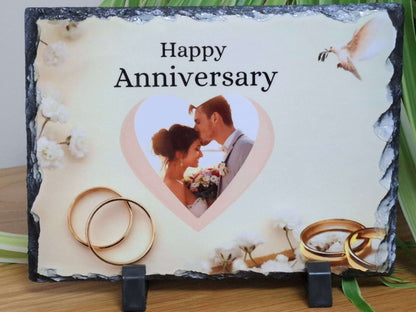 Treat yourself or a loved one with our beautifully crafted personalised anniversary photo slate