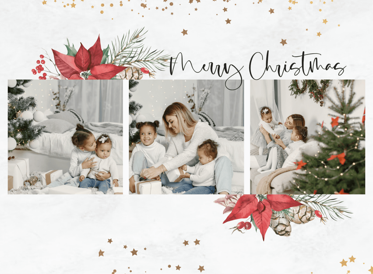 Personalised Family Christmas Photo Slate
