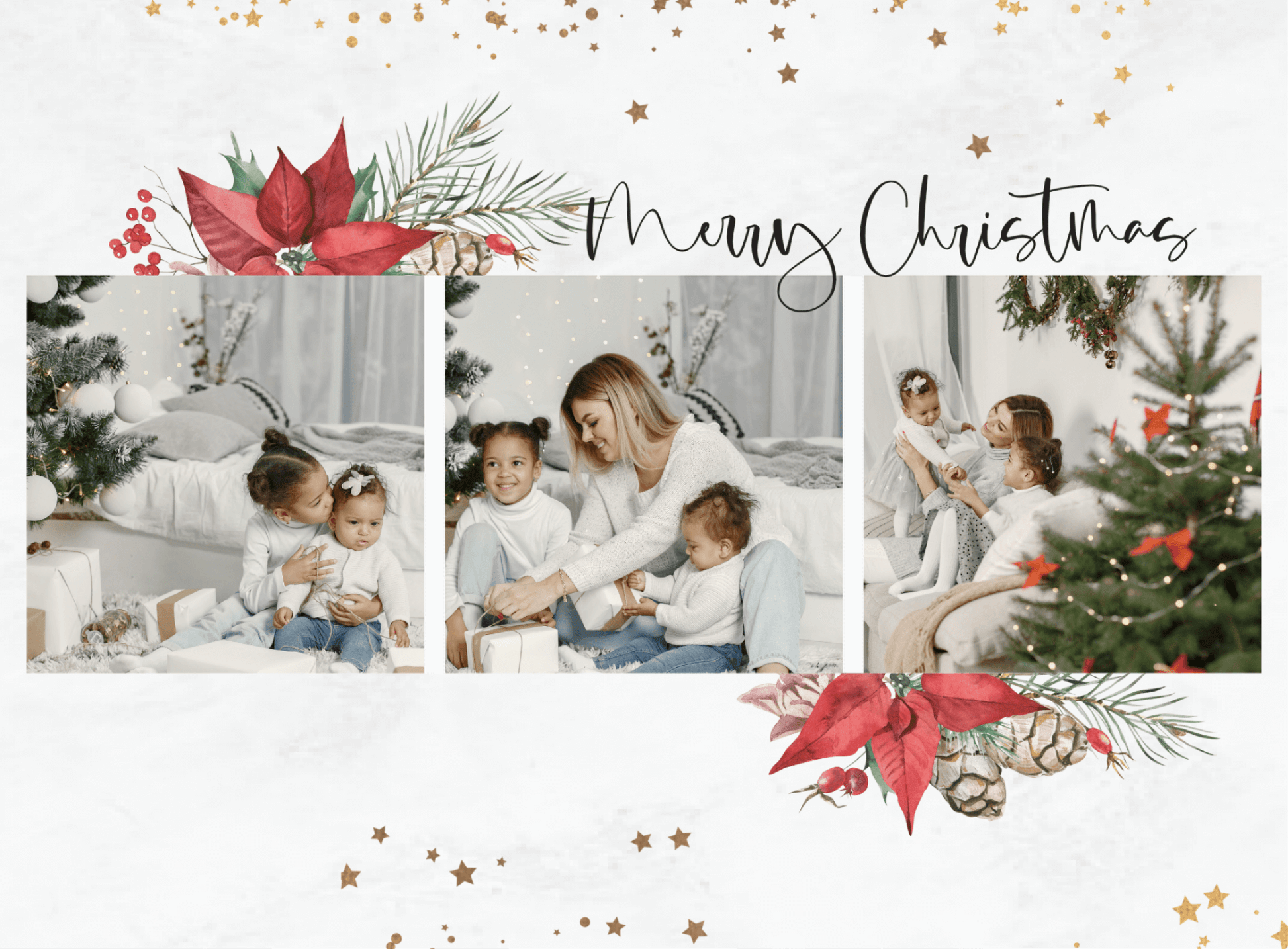 Personalised Family Christmas Photo Slate